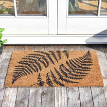 Load image into Gallery viewer, Ferns Decoir Mat 75x45cm | Natural Coir Doormat with Fern Pattern | Slip Resistant