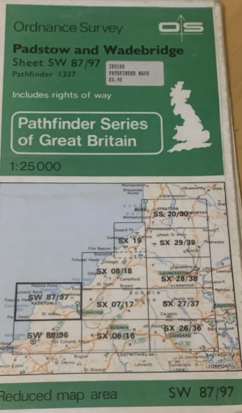 OS Pathfinder Map Padstow & Wadebridge Sheet 1337 (SW87/97) | Cornwall