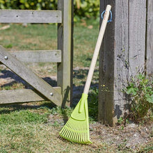 Load image into Gallery viewer, Children's 4-Piece Tall Garden Tool Set | FSC Wood | Soil Rake, Leaf Rake, Spade & Brush