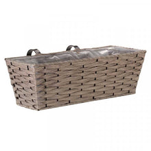 Load image into Gallery viewer, 19" inch 48cm Bari Faux Durable Rattan Planter - This planter comes in soft grey, sand, chestnut or slate colour