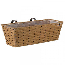 Load image into Gallery viewer, 19" inch 48cm Bari Faux Durable Rattan Planter - This planter comes in soft grey, sand, chestnut or slate colour