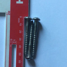 Load image into Gallery viewer, Slotted (spade) Button Head Wood Screw - Stainless Steel 5.5mm W x 50mm long