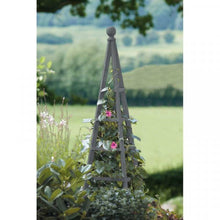 Load image into Gallery viewer, 1.9m Wooden Obelisk - Woodland Obelisk - Tan Brown, Sage Green or Slate Grey - Plant support