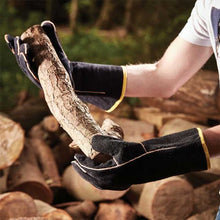 Load image into Gallery viewer, Premium Suede Gauntlet L9 - Arm covering leather gloves. Sleeve guard Thorn & Puncture Resistant