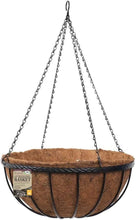 Load image into Gallery viewer, 12" inch 30cm Saxon Hanging Basket - Metal Flower Basket With Coir Liner