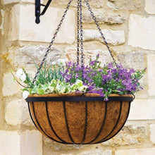 Load image into Gallery viewer, 16" inch 40cm Saxon Hanging Basket - Metal Flower Basket With Coir Liner