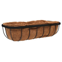 Load image into Gallery viewer, Saxon Metal Wall Trough 30" (76cm) | With Coir Liner | Wall-Mounted Flower Basket