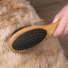 Load image into Gallery viewer, Double Sided Pet Grooming Brush | Natural Bamboo | Removes Tangles & Dead Hair | Cat Dog Rabbit