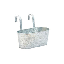 Load image into Gallery viewer, 12in Fence & Balcony Hanging Planter - Galvanised
