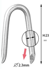 Load image into Gallery viewer, Fence Staple 'U' shaped Nails - Hammer-in Staples for Fencing and Netting - 23mm Long - 50-QTY
