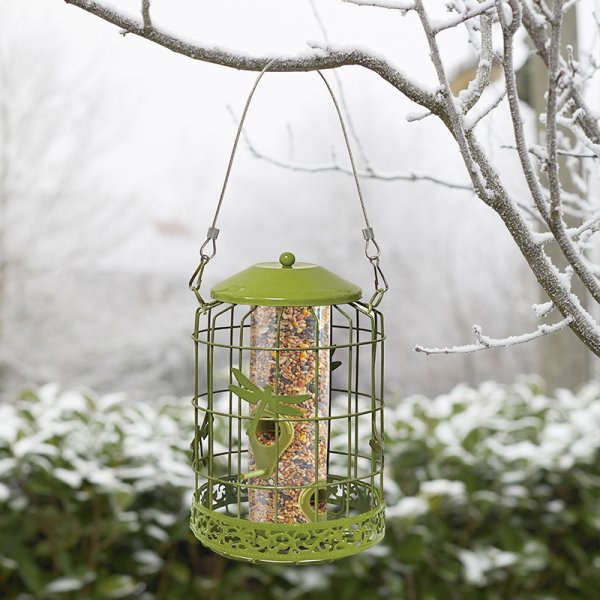 Décor Squirrel Proof Seed Feeder - Dragon Fly design decor. Bird Feeder