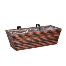 Load image into Gallery viewer, 19" inch 48cm Bari Faux Durable Rattan Planter - This planter comes in soft grey, sand, chestnut or slate colour