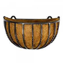 Load image into Gallery viewer, 16" inch 40cm Forge Wall Basket - Metal Flower Basket With Coir Liner