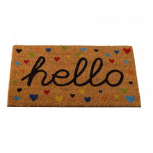 Load image into Gallery viewer, Hearty Hello Decoir Mat 75x45cm - Patterned doormat Welcome Doormat