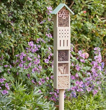 Load image into Gallery viewer, Bug & Bee Tower Column Post Bug & Bee house, hotels - Safe place, bees & insects FSC 1