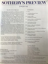 Load image into Gallery viewer, Sotheby's Preview Magazine June/July 1989 | Vintage Auction House Collectible