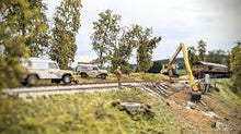 Load image into Gallery viewer, Artificial grass for railway models, dioramas 60cm x 60cm - depth and realistic grass colours