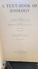 Load image into Gallery viewer, A text-book of zoology - VOLUMES I and II - seventh edition T. Jeffery Parker William A. Haswell A.J. Marshall Hardcover 2 Volume Set