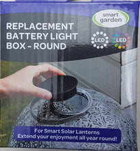 Load image into Gallery viewer, Replacement Battery Light Box, Round, Clip Strip. Bring your solar Light indoors.