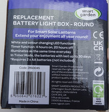 Load image into Gallery viewer, Replacement Battery Light Box, Round, Clip Strip. Bring your solar Light indoors.