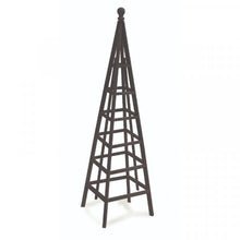 Load image into Gallery viewer, 1.9m Wooden Obelisk - Woodland Obelisk - Tan Brown, Sage Green or Slate Grey - Plant support