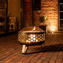 Load image into Gallery viewer, Miel Deep bowl Firepit - Outdoor heating - Havana - Smart Garden - H58cm x W61cm x D61cm - Log wood burner