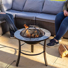 Load image into Gallery viewer, Nero Stonegate Firepit - Outdoor heating - Havana - Smart Garden - H46cm x W60cm x D60cm - Log wood burner