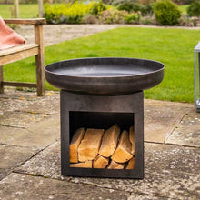 Load image into Gallery viewer, Laguna Fire bowl & Log Store - Outdoor heating - Havana - Smart Garden - H50cm x W60cm x D60cm - Log wood burner