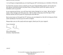 Load image into Gallery viewer, AA commemorative AA Road Atlas of Great Britain (50+ Years Membership) - Used Like new Hardcover Leather