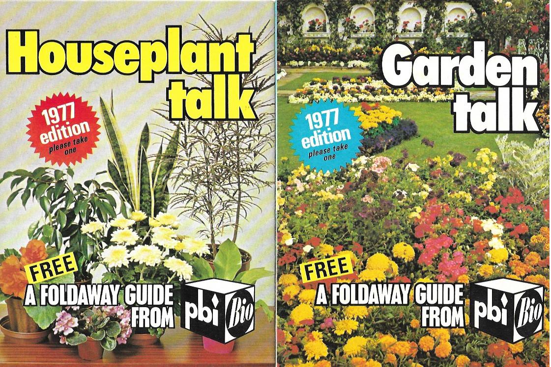 Garden Talk and Houseplant Talk 2 Foldaway Guides from PBI BIO 1977
