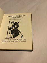 Load image into Gallery viewer, King Henry the fourth IV part one William Shakespeare Dent 1934 leather bound edition