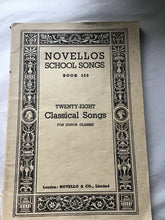 Load image into Gallery viewer, Novello’s song’s school songs book 359. Paperback 28 classical songs for junior classes