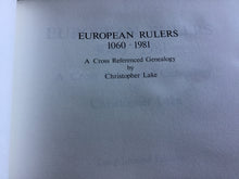 Load image into Gallery viewer, European Rulers, 1060-1981: A Cross Referenced Genealogy - Large Hardcover with Slipcase - Christopher Lake