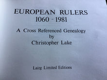 Load image into Gallery viewer, European Rulers, 1060-1981: A Cross Referenced Genealogy - Large Hardcover with Slipcase - Christopher Lake