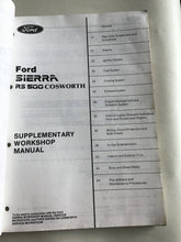 Load image into Gallery viewer, Ford Sierra RS 500 Cosworth supplementary workshop manual 1987 RS500
