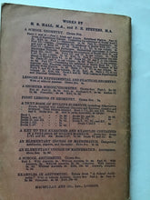 Load image into Gallery viewer, Algebra for Elementary Schools Part Three – H.S. Hall and Archie Wood Paperback 1938 (Macmillan)
