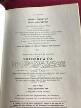 Load image into Gallery viewer, CATALOGUE OF HIGHLY IMPORTANT RUGS AND CARPETS FROM ASIA MINOR, INDIA AND PERSIA - Sotheby’s 1969