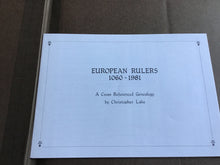 Load image into Gallery viewer, European Rulers, 1060-1981: A Cross Referenced Genealogy - Large Hardcover with Slipcase - Christopher Lake