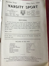 Load image into Gallery viewer, Number Three Varsity Sport Cuppers – Oxford University 1950 Paperback