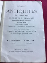 Load image into Gallery viewer, ANTIQUITÉS  ÉGYPTIENNES  GRECQUES & ROMAINES  PARIS 1913 - Auction Catalogue. Paperback.