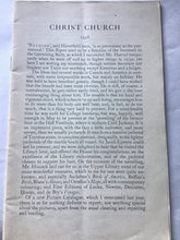Load image into Gallery viewer, Christ Church 1958 paperback printed in Great Britain at the University press Oxford by Vivian Ridley