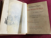 Load image into Gallery viewer, The posthumous papers of the Pickwick Club Both Volumes - Charles Dickens 1899 - Gadshill Edition - Andrew Lang
