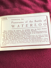 Load image into Gallery viewer, Panorama of the Battle of Waterloo NOTICE AND EXPLANATORY CARDS