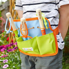 Load image into Gallery viewer, Tool Belt and 3 Wooden Handled Gardening Tools- Kids Tool Sets