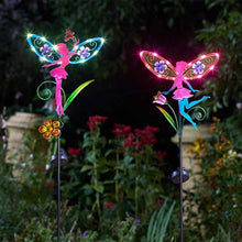 Load image into Gallery viewer, Solar Fairy Wings - Solar Décor Stake Lights - Solar Powered Fairy Lights

