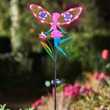 Load image into Gallery viewer, Solar Fairy Wings - Solar Décor Stake Lights - Solar Powered Fairy Lights
