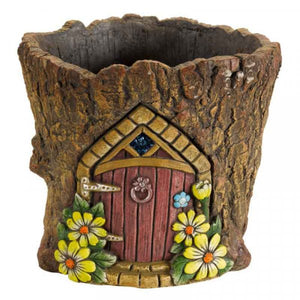 4x Pixie Pots - Plant pots - Plant pots with doors, Elves, Pixies, Fairy 15cm Diamter 18cm tall FOUR PACK