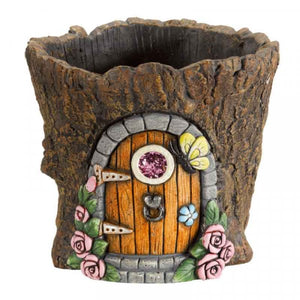 4x Pixie Pots - Plant pots - Plant pots with doors, Elves, Pixies, Fairy 15cm Diamter 18cm tall FOUR PACK