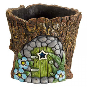 4x Pixie Pots - Plant pots - Plant pots with doors, Elves, Pixies, Fairy 15cm Diamter 18cm tall FOUR PACK