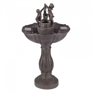 Tipping Pail Fountain - Solar Powered Water Feature Fountain - No Mains required